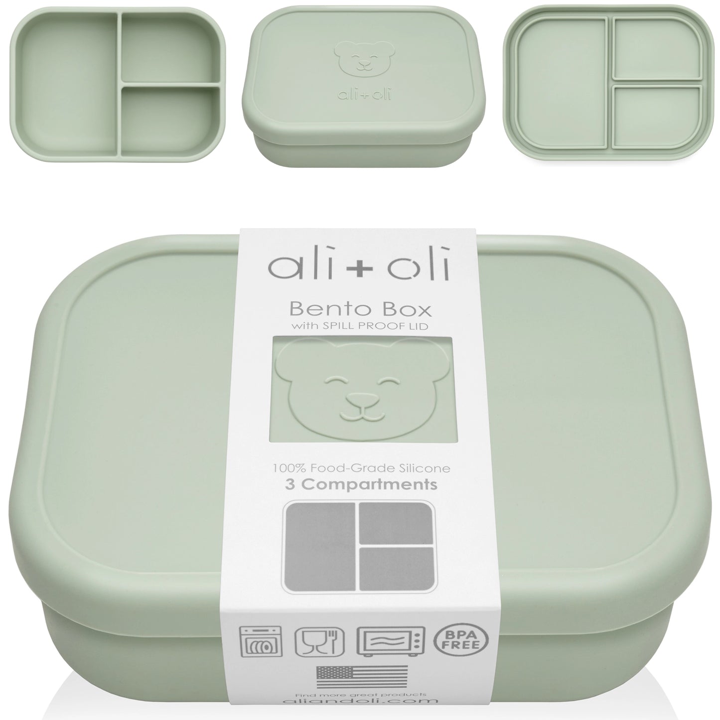 Ali+ Oli Silicone Bento Box | Pine