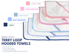 Hooded Terry Bath Towel | Blue Gingham