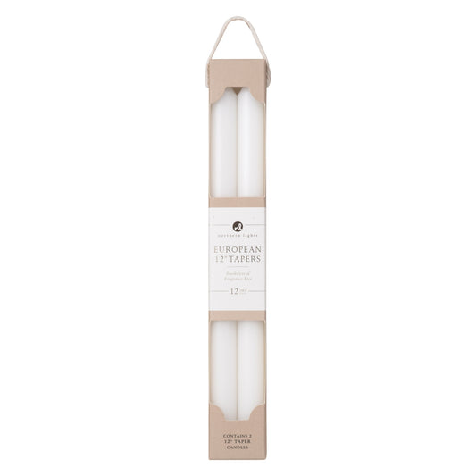 12” Tapers | Pure White 2pk