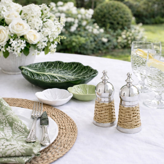 Basketweave Wicker Salt & Pepper Shakers