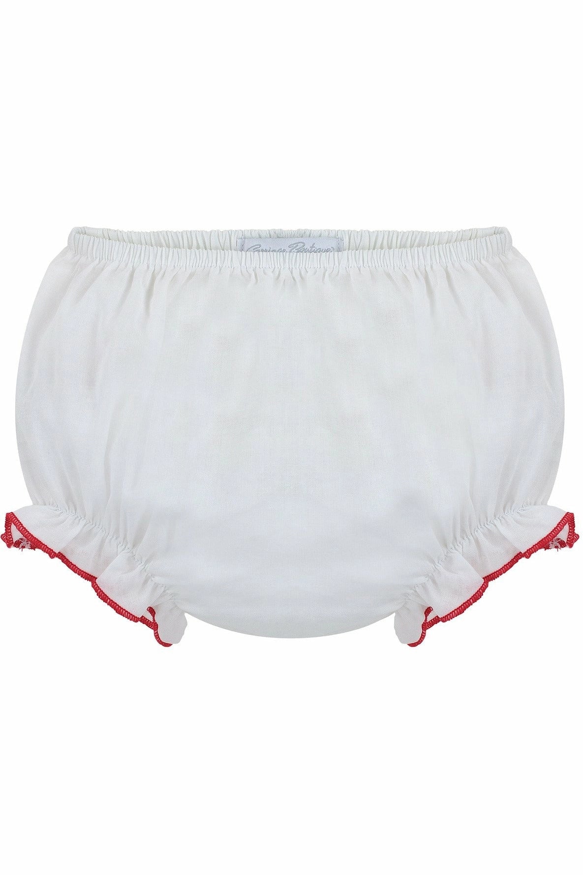 Ruffle Diaper Covers | Red Trim
