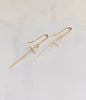 Modern Cross Earrings | 14kt Gold Fill