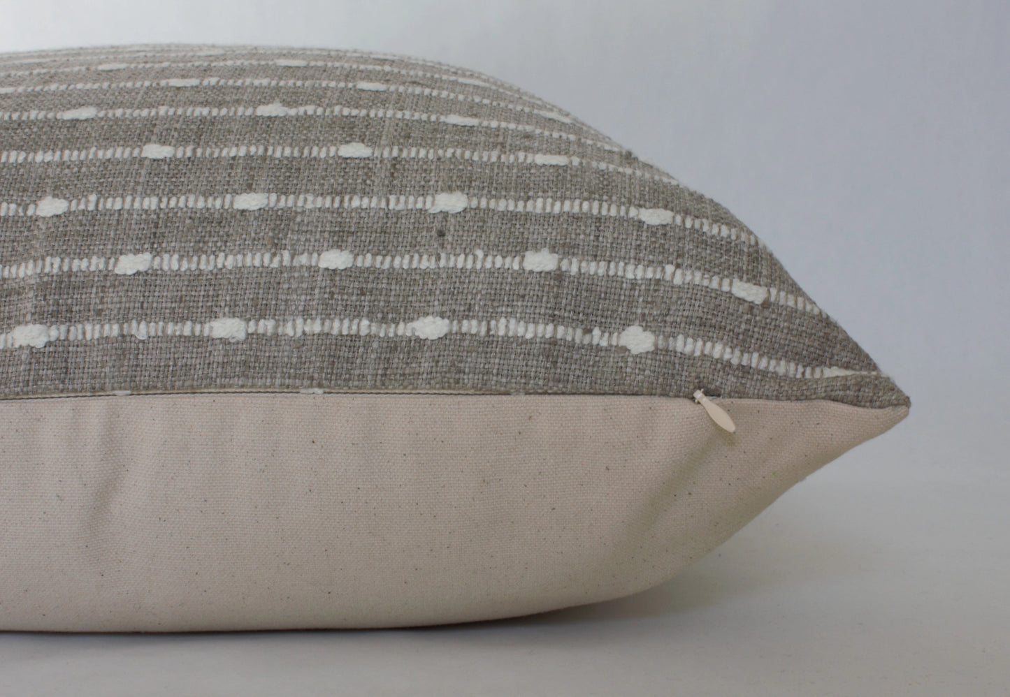 Perin | Neutral Striped Pillow | 22x22