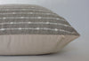 Perin | Neutral Striped Pillow | 22x22
