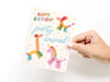 Happy Birthday Party Animal Balloons Greeting Card