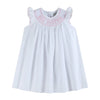 Big Sister Smocked Bishop Dress | White