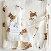 Bamboo Muslin Swaddle | Teddy Bear