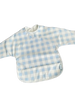Long Sleeve Signature Catch All Bib | Blue Gingham | 6M-2T