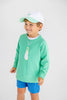 Cassidy Comfy Crewneck | Gibson Island Green with Golf Bag Embroidery