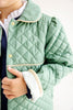 Carlyle Quilted Coat | Gallatin Green With Brass Buttons