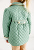 Carlyle Quilted Coat | Gallatin Green With Brass Buttons