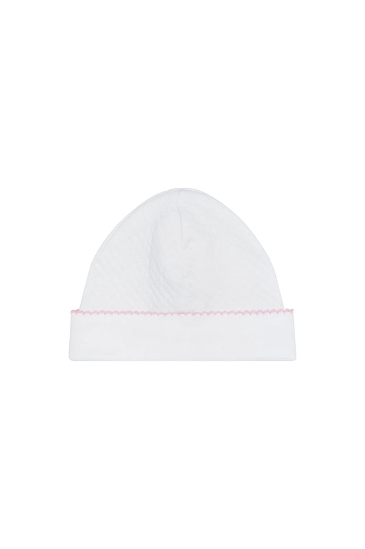Milano Baby Hat | Pink Picot Trim | One Size