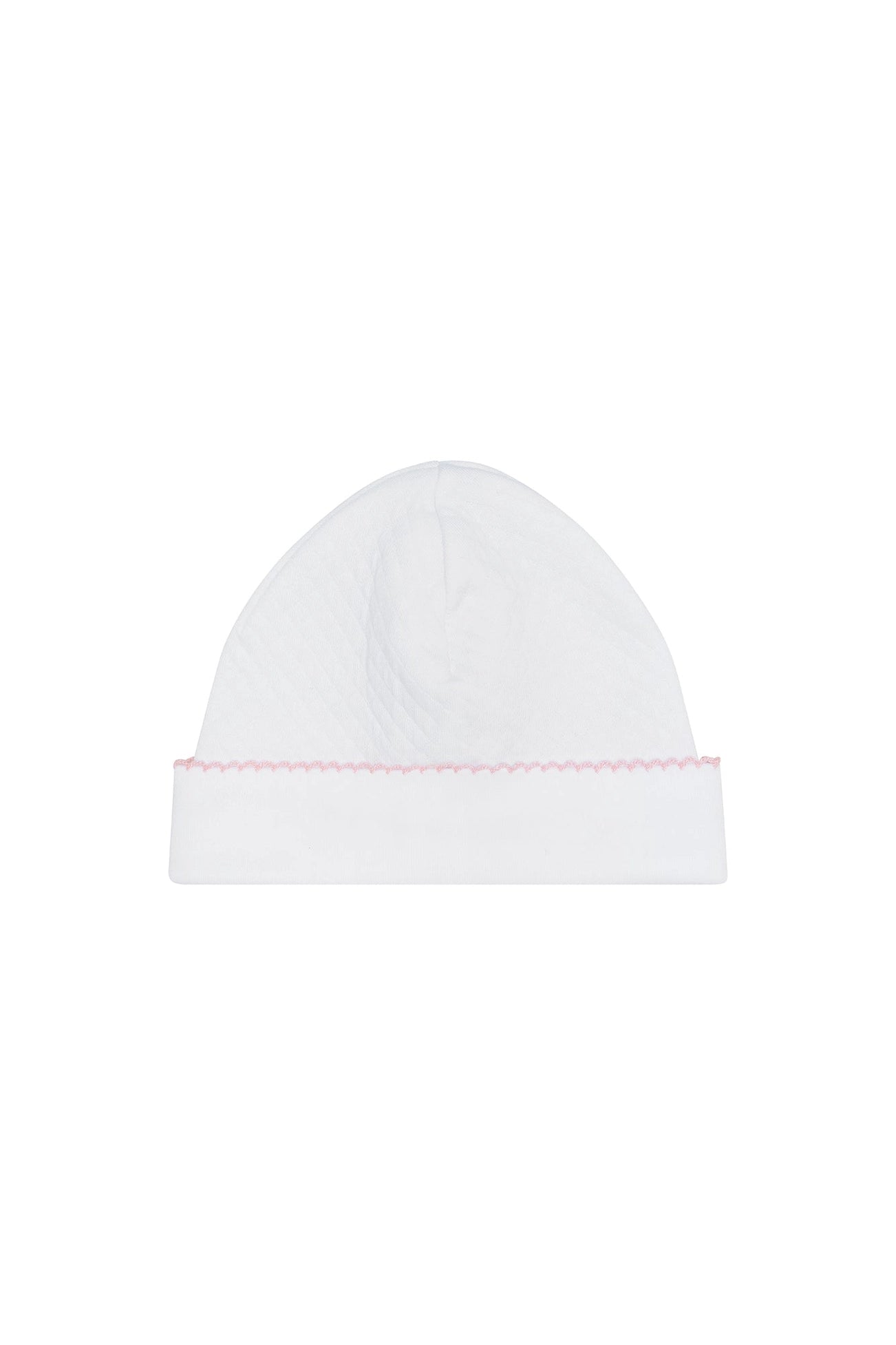 Milano Baby Hat | Pink Picot Trim | One Size