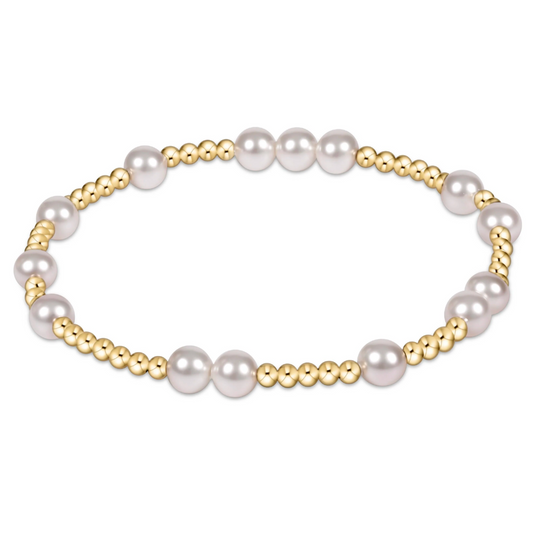 Hope Unwritten 6mm Bead Bracelet | Pearl