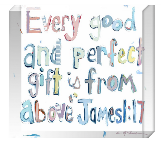 "James 1:17" Acrylic Shelfie | More pinks