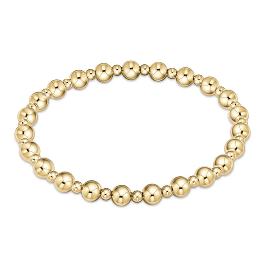 classic grateful pattern 5mm bead bracelet | gold