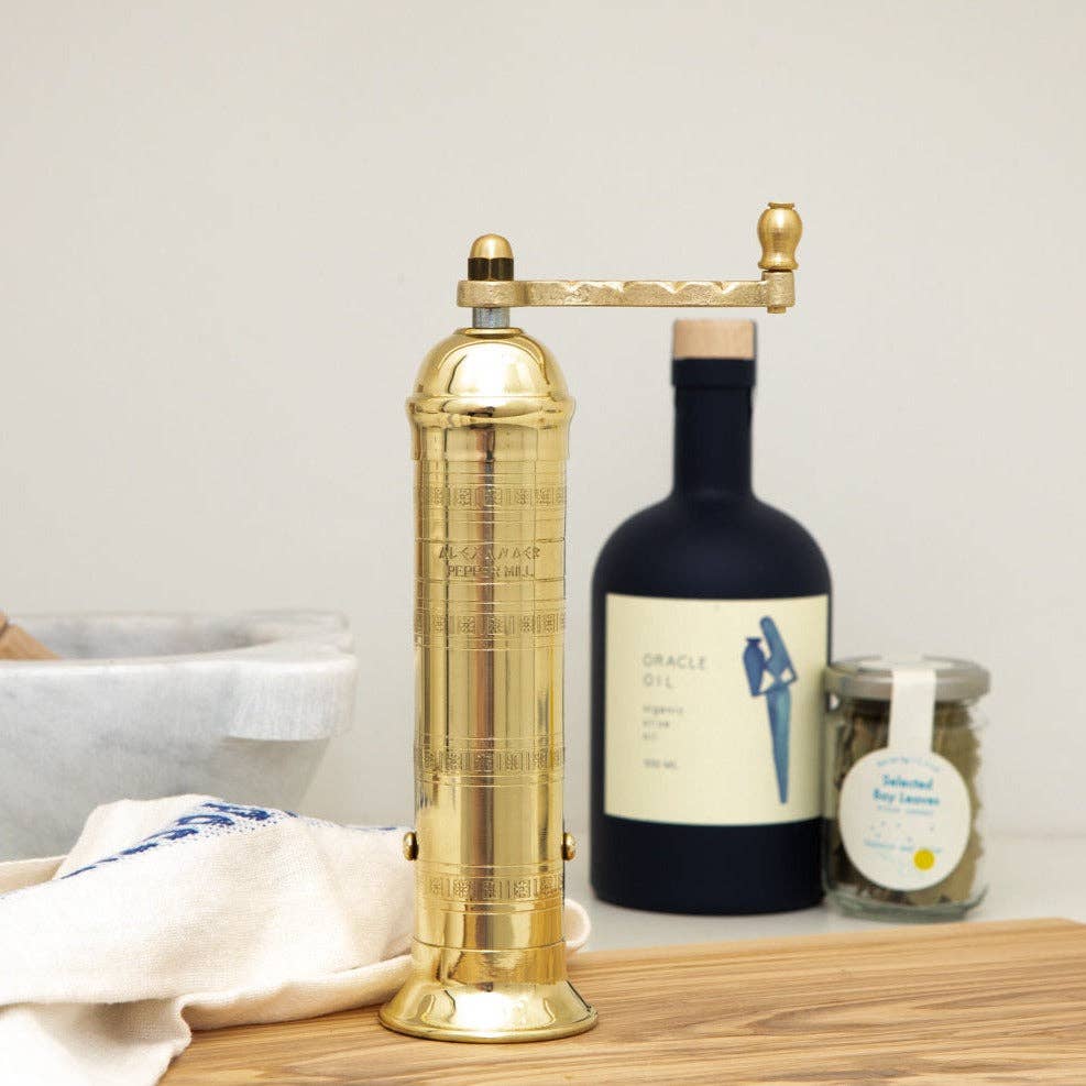The Original Greek Pepper Mill | 8" Brass