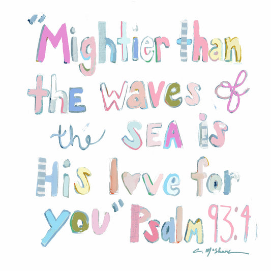 "Psalm 93:4" Acrylic Shelfie | More Pinks