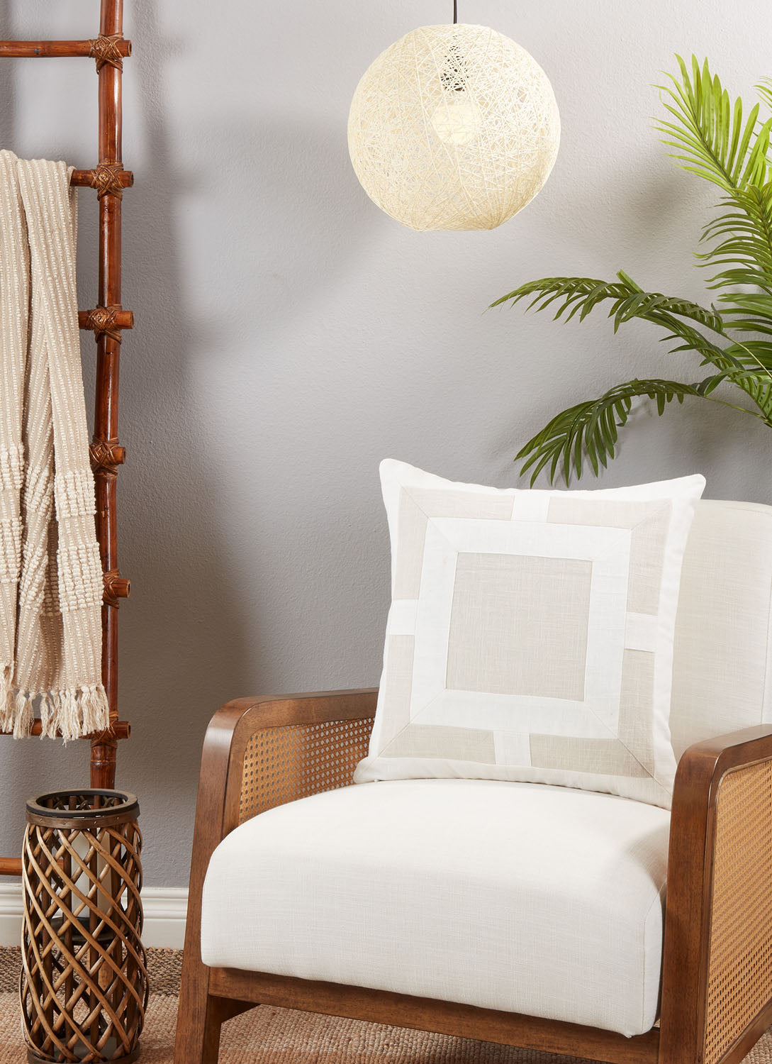 Ivory Geometric Pillow | 20"