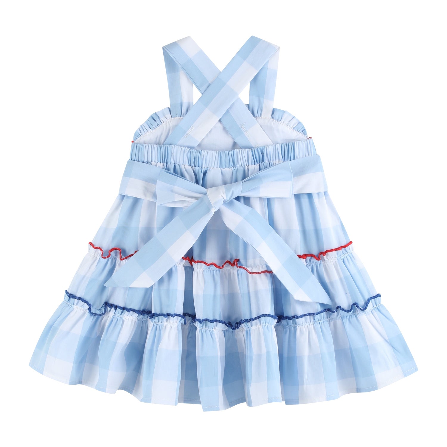 Blue Gingham Tiered Sundress 6-12M Blue Gingham Tiered Sundress 6-12M