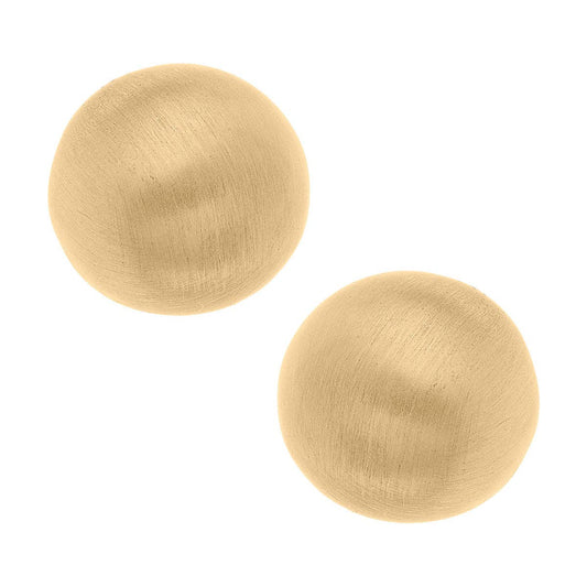 Hailey Stud Earrings | Satin Gold