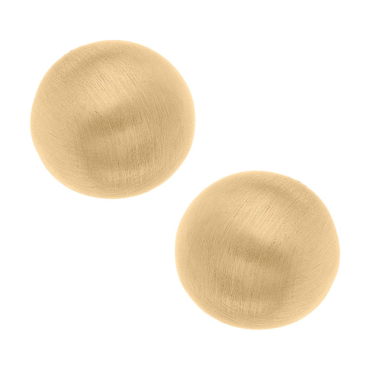 Hailey Stud Earrings | Satin Gold