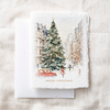 City Merry Christmas Holiday Handmade Paper Greeting Cards