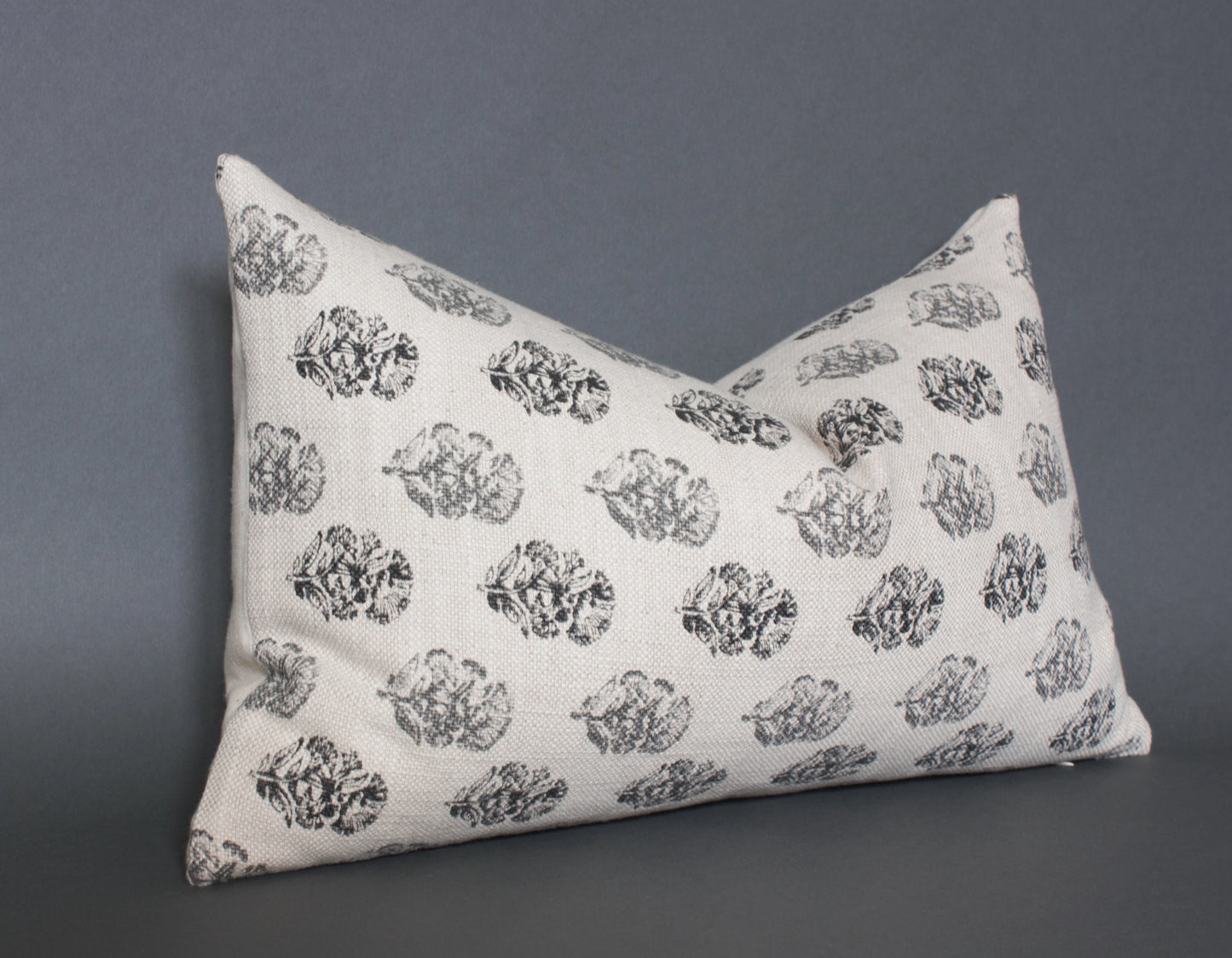 Chara | Charcoal Floral Pillow | Choose Size