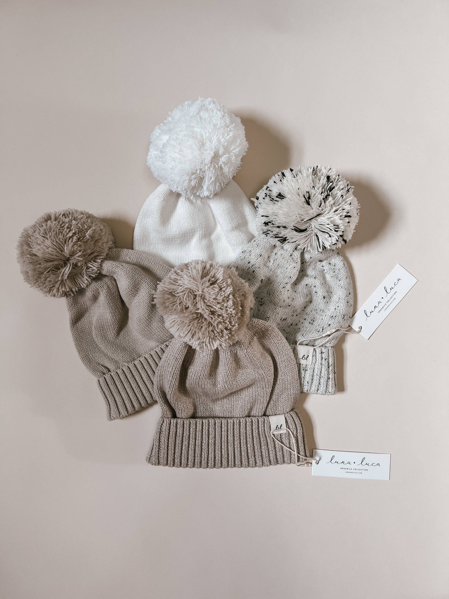 Pom Beanie | Heather Beige