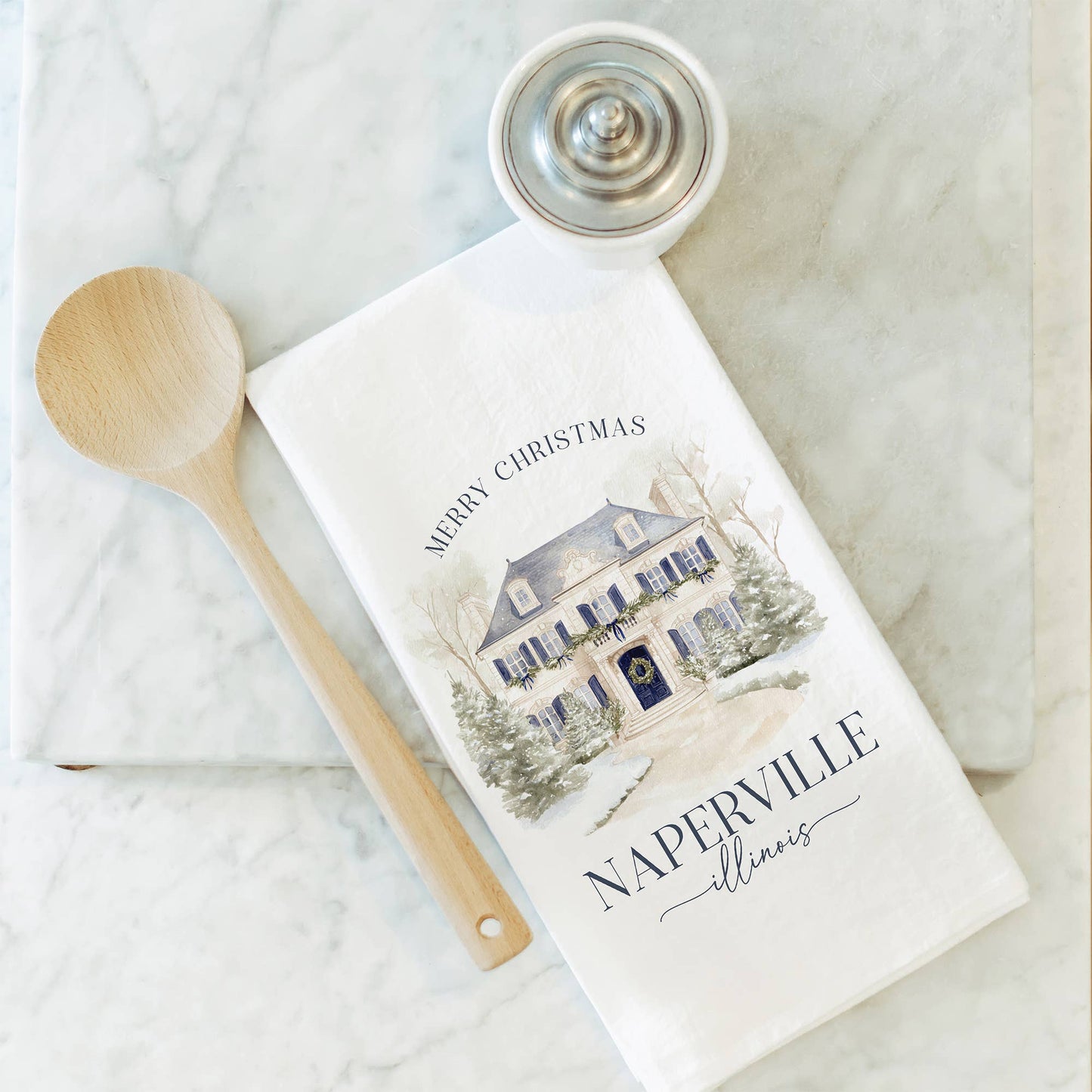 Winter House Tea Towel