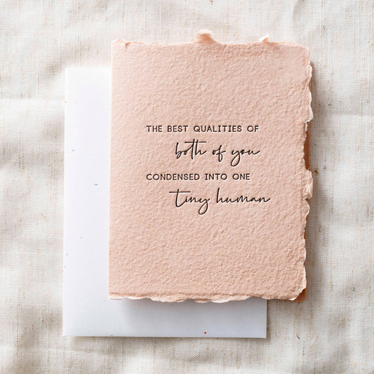 Best Qualities of You Both Baby Card