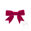 Mini Velvet Two-Loop Bow with Fancy Cut Tails  | Asst. Colors