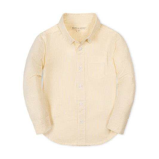 Organic Seersucker Shirt | Yellow