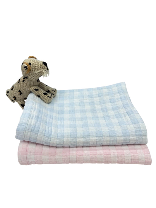 Gingham Check Baby Blanket | 2 colors