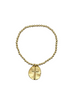Classic Gold 4mm Bead Bracelet | Inspire Gold Charm