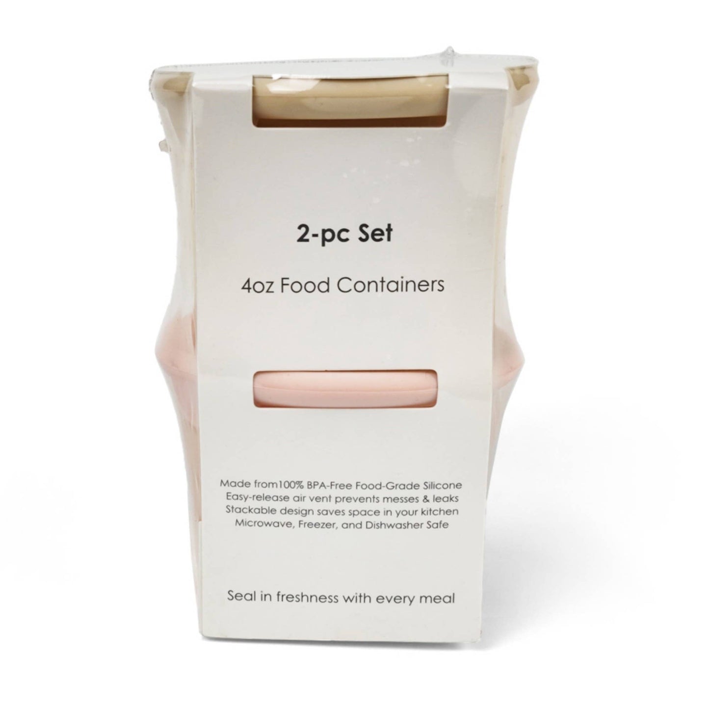 Ali+Oli Silicone Food Containers (4oz) 2-pack | Blush-Khaki
