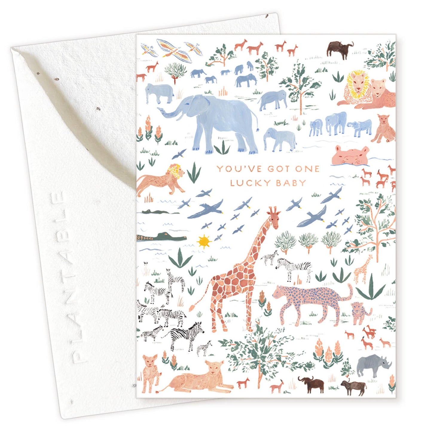 Lucky Baby Sprout - Baby Mini Greeting Card (2.5" x 3.5")