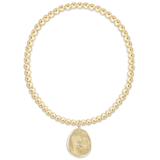 classic gold 3mm bracelet | inspire america gold disc | 2 sizes