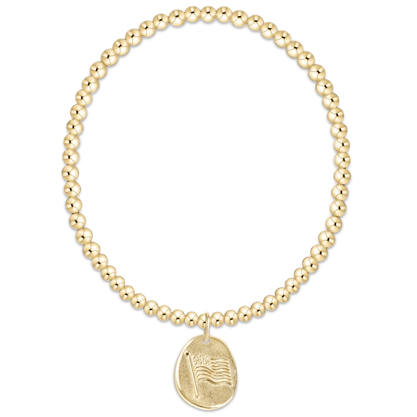 classic gold 3mm bracelet | inspire america gold disc | 2 sizes