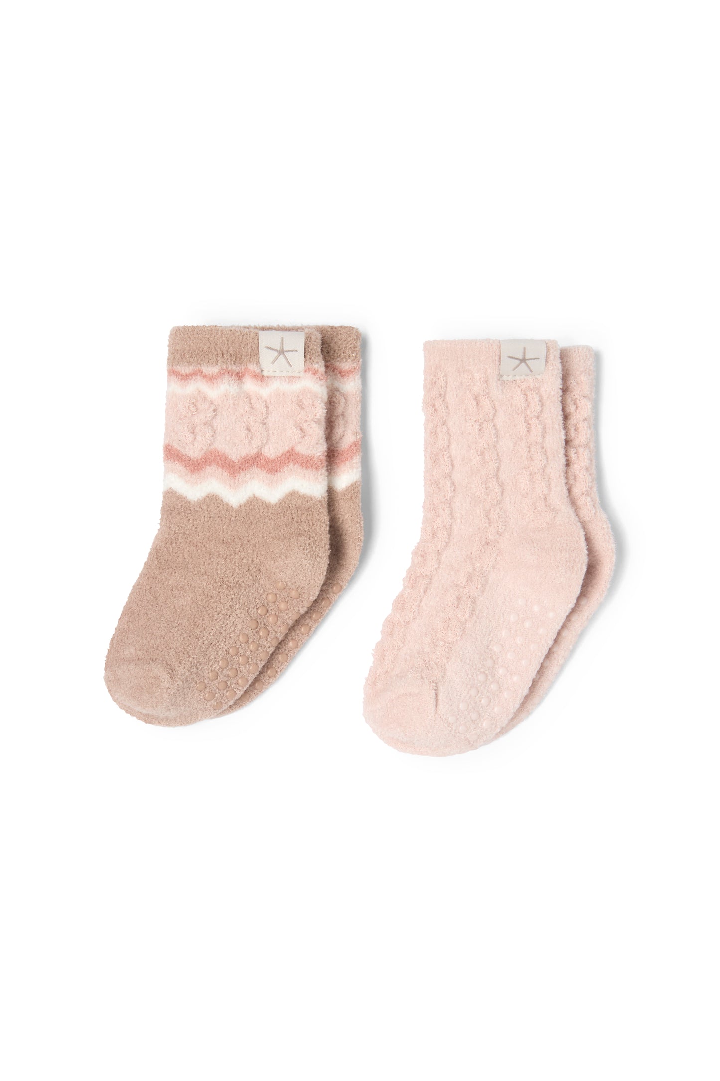 CozyChic® Baby Cable Fairisle Sock Set | Willow Multi