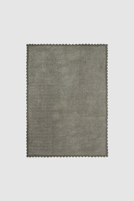 CozyChic® Scallop Stripe Throw | Olive Branch / Cream