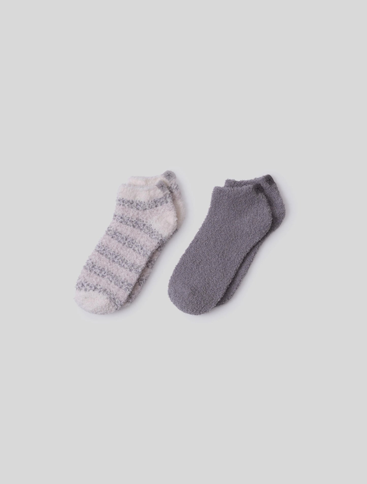 CozyChic® Heathered Stripe Ankle Sock Set | 2 colors