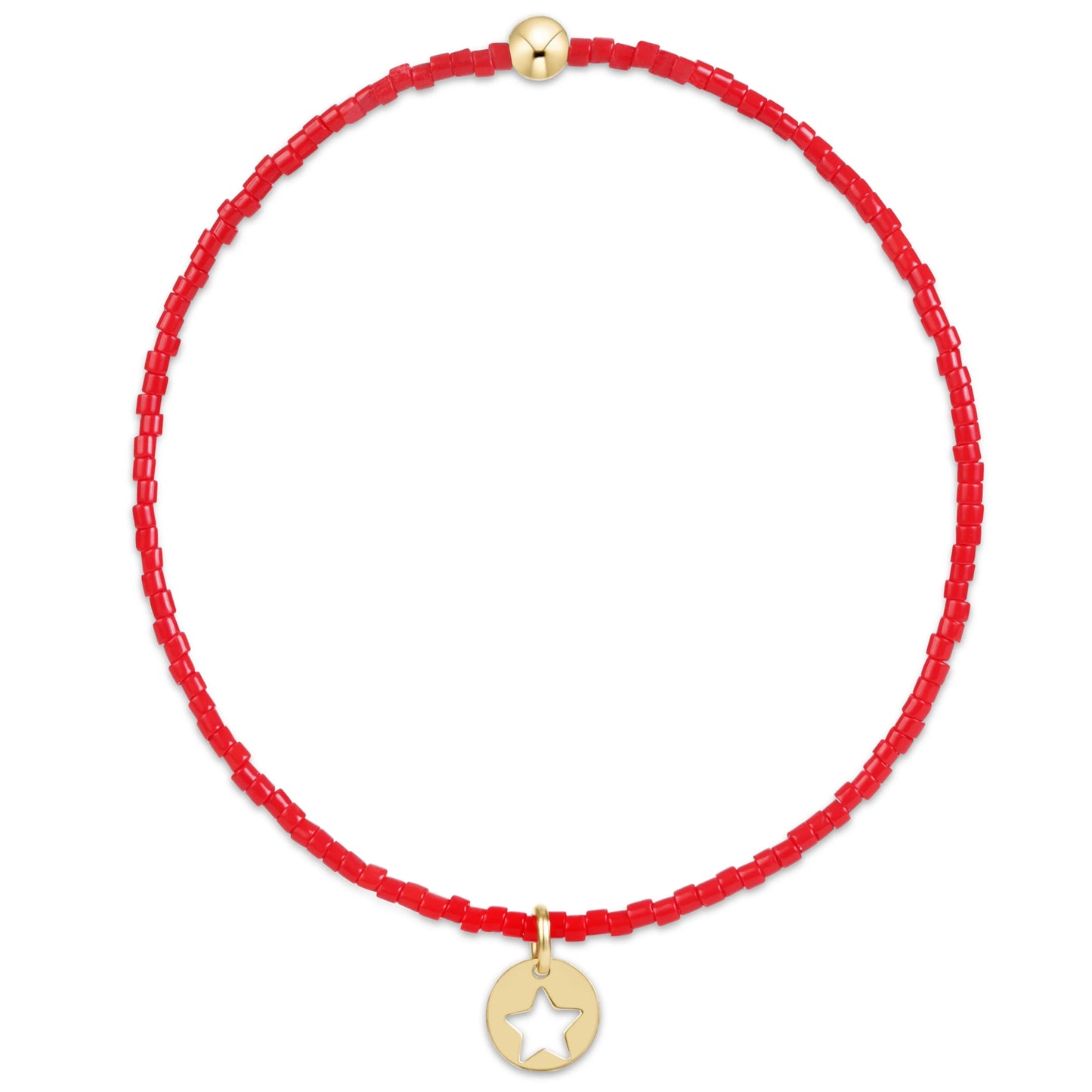hope classic bracelet | star small gold disc charm  | 3 colors