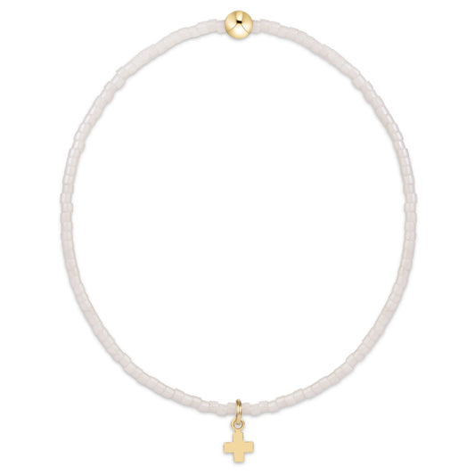 hope classic milkshake bracelet | signature cross small gold charm