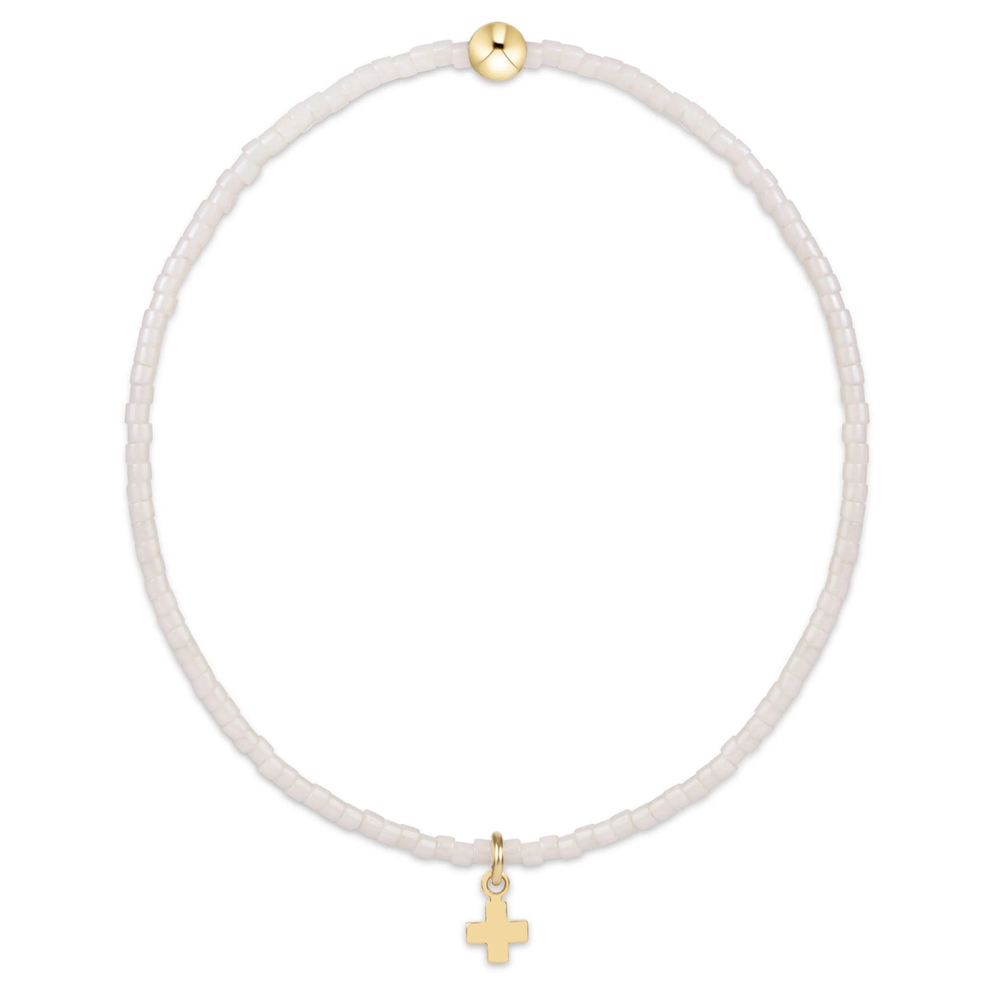 hope classic milkshake bracelet | signature cross small gold charm