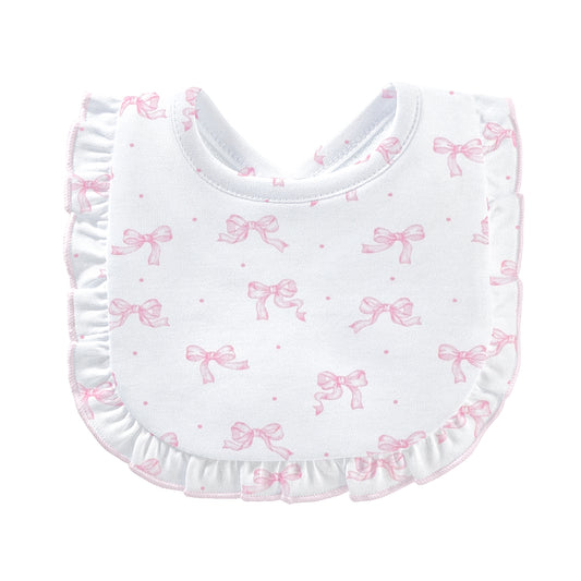 Tiny Pretty Bows Bib w/Ruffle