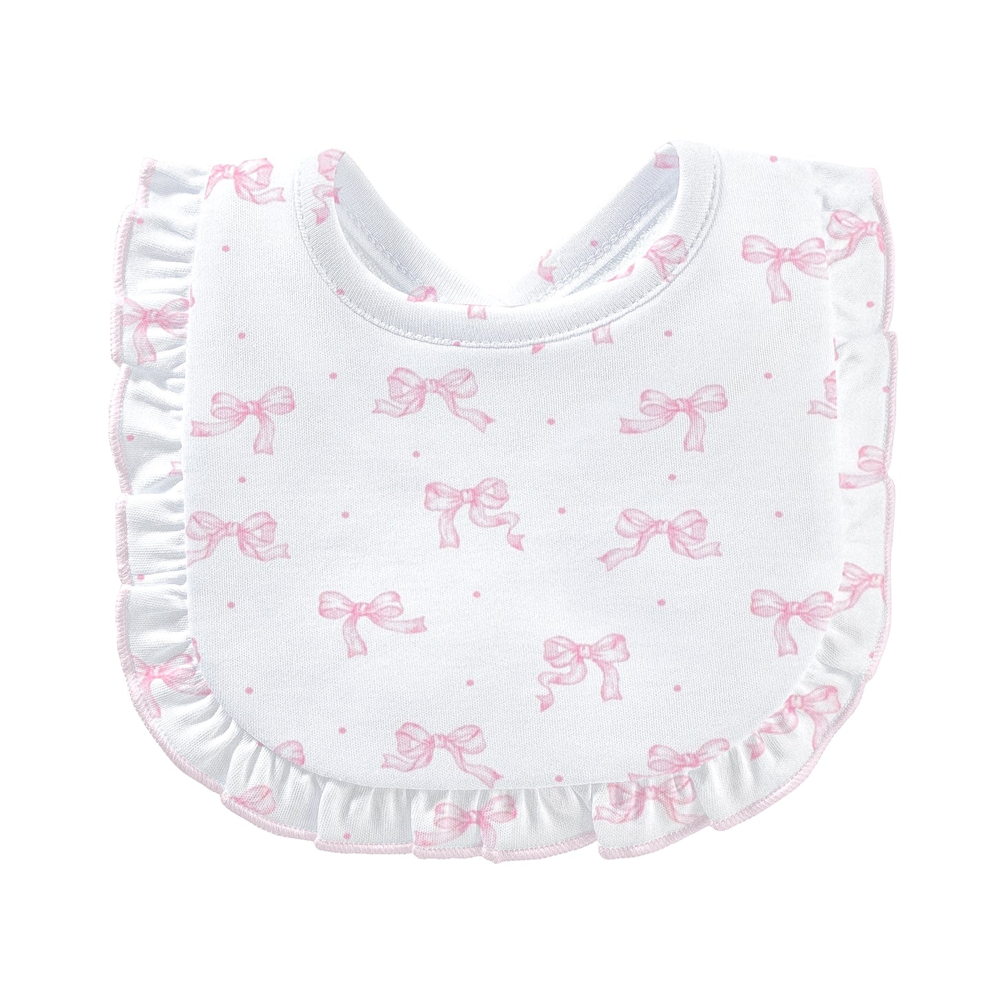Tiny Pretty Bows Bib w/Ruffle