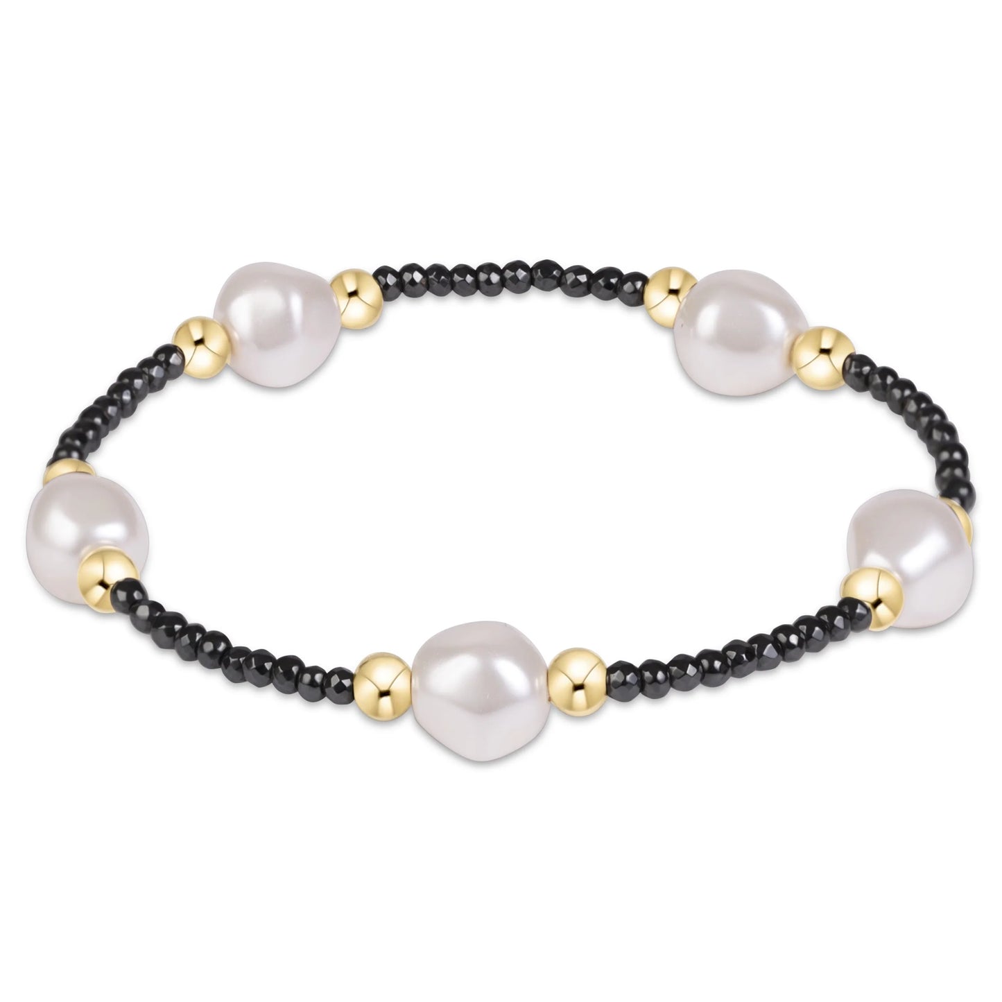 purpose admire pearl 8mm faceted hematite bracelet