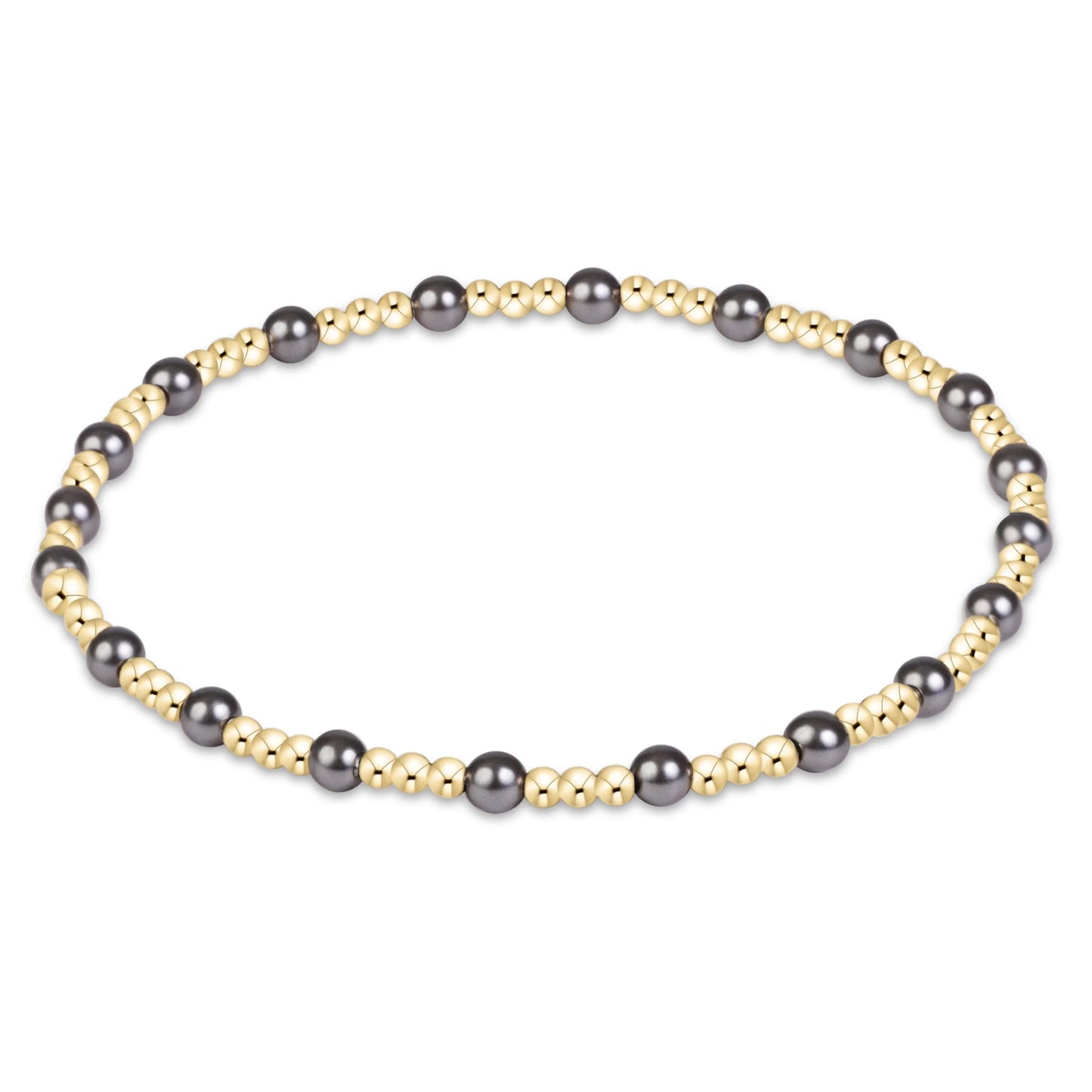 sincerity pearl dark grey 3mm bracelet