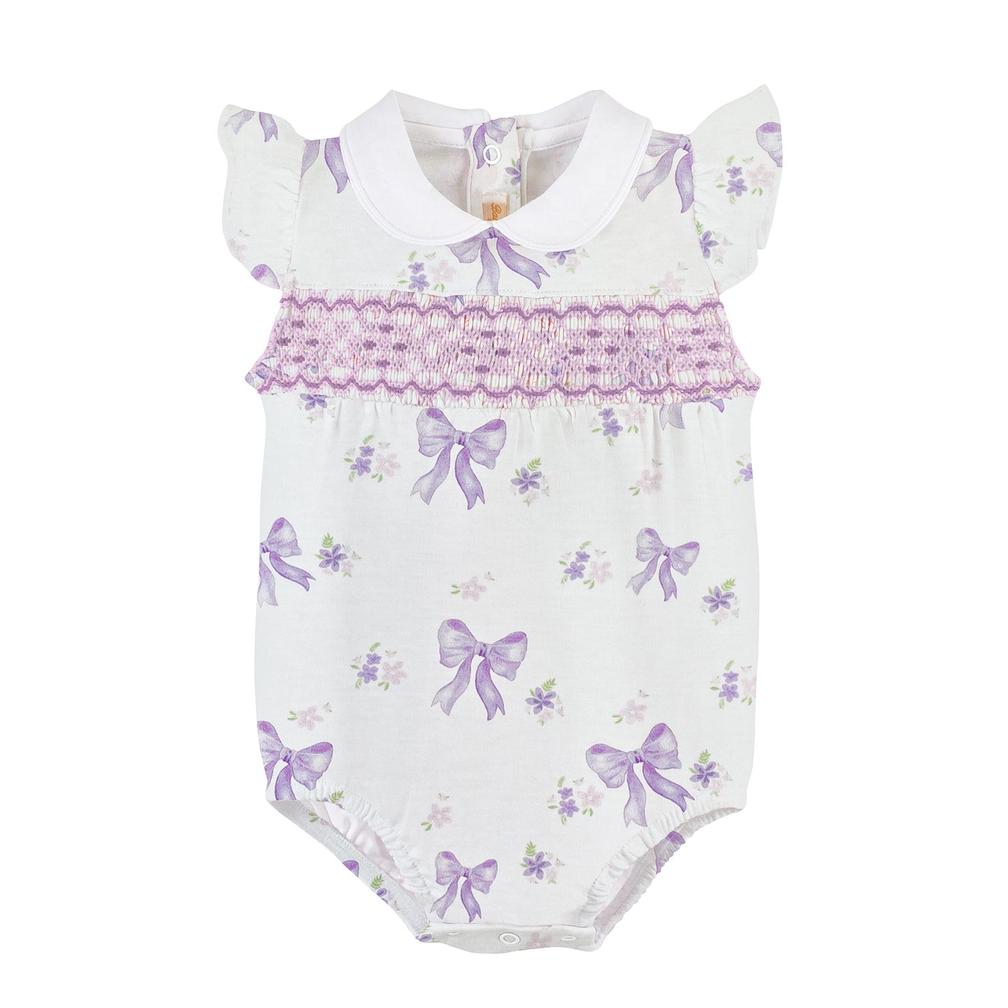 Lavender Bows Bubble | Round Collar